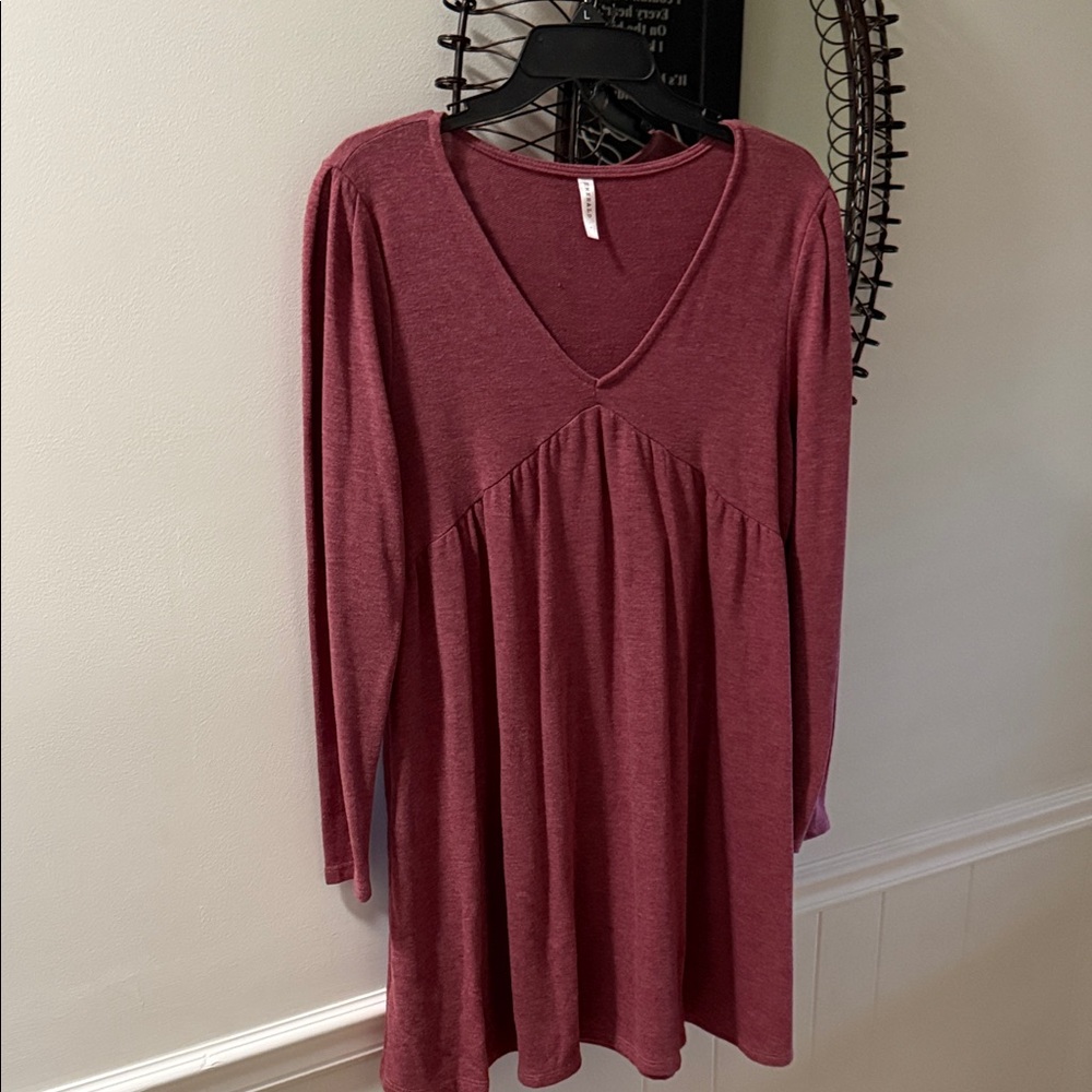 Emerald Maroon Knit Top